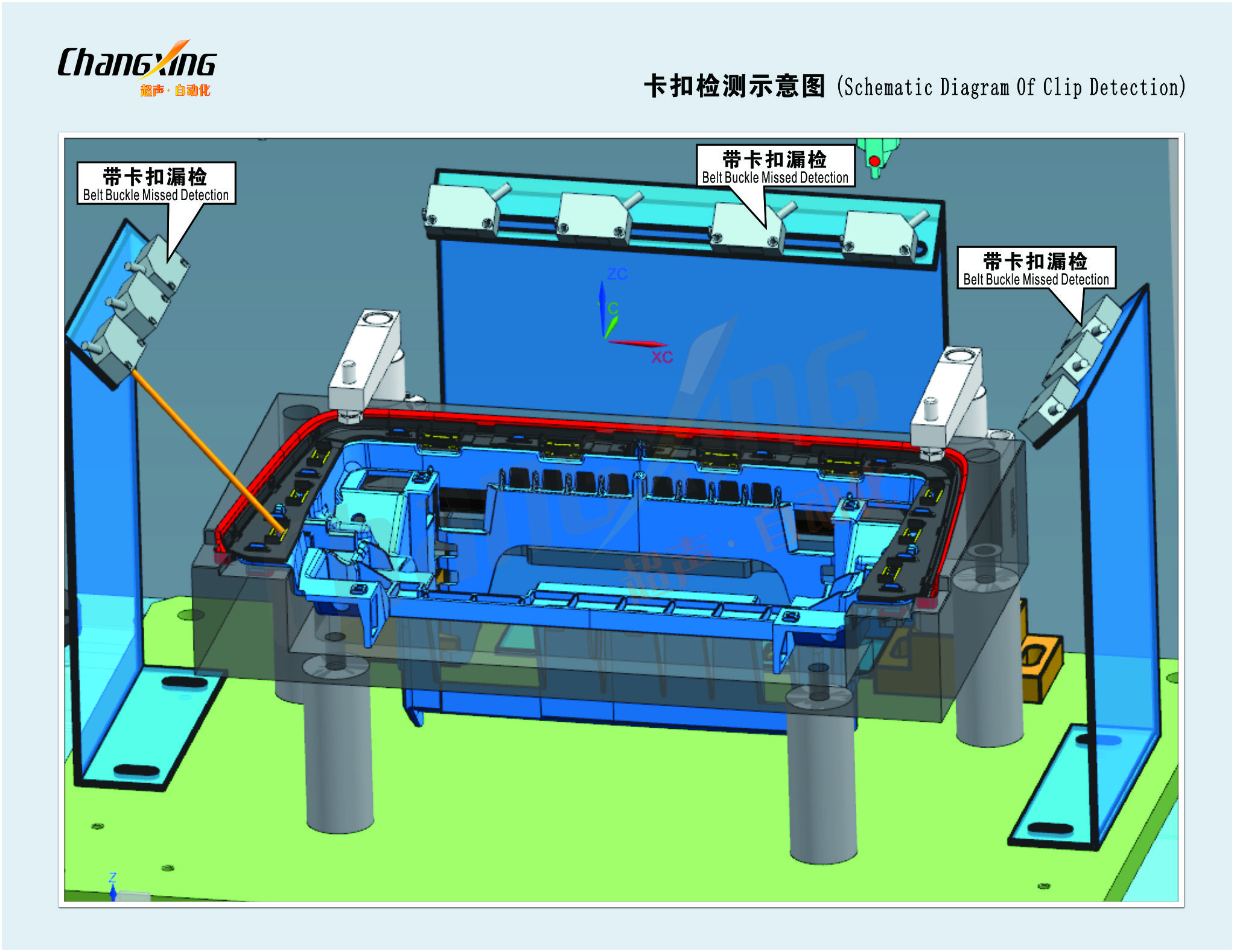 SD-卡扣压合设备(示意详情中英文)